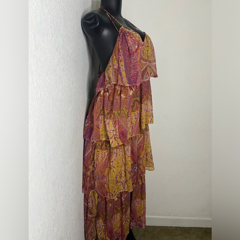 Zara Printed Ruffled Dress Multicolored - Picture 6 of 7